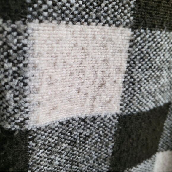 Anthropologie Harlow Checkered Knit Fleece Coat XXS Oversized - Picture 13 of 16
